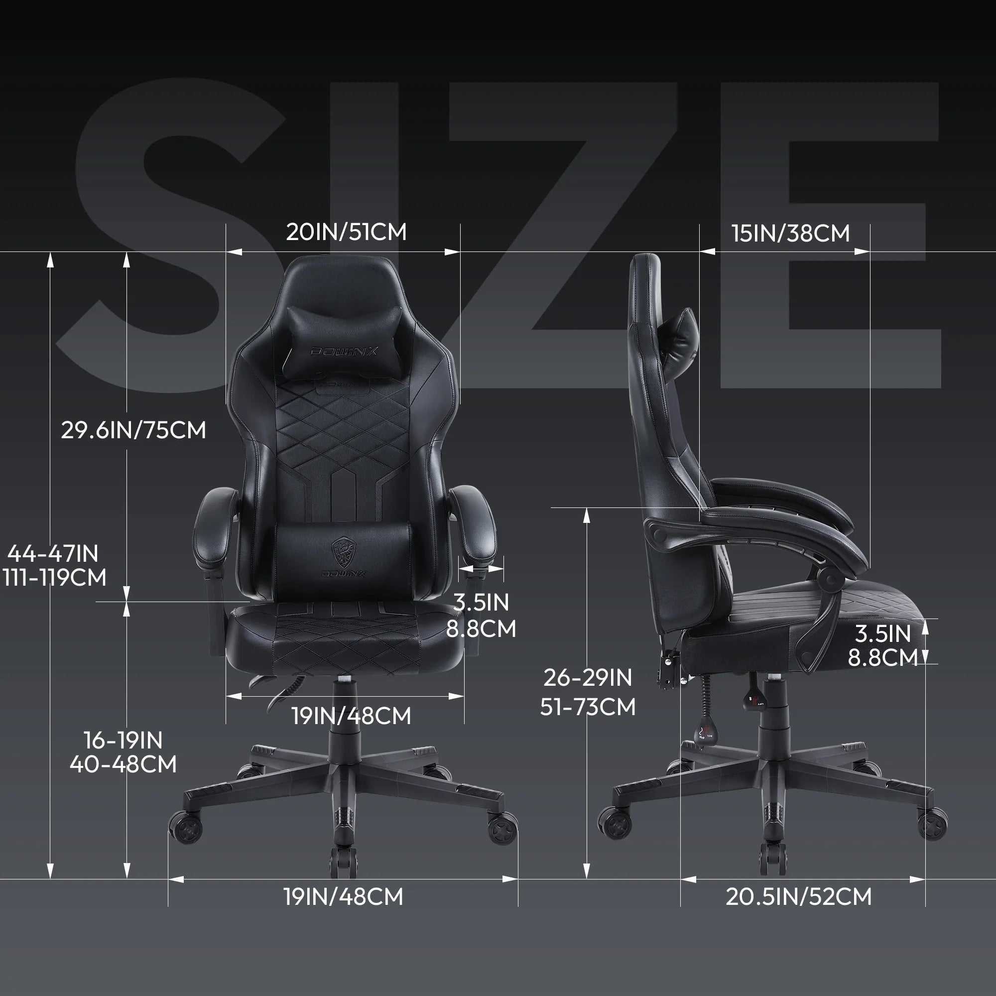 Ergonomic Gaming/Office Chair with Pocket Spring Cushion