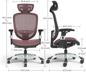 Ergonomic Adjustable Office Chair with Breathable Mesh & Lumbar Support