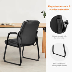 JHK Ergonomic Padded PU Leather Backrest Chair