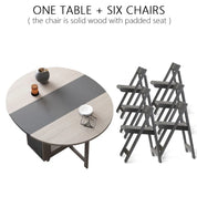 Fashion folding dining table furniture yemek masasi multifunctional round  dining table with 4 chairs