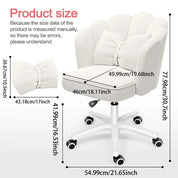 Cute Petal Desk Velvet Butterfly Chairs with Bow Cushion