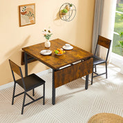 Vintage Folding Dining Table 63.2” – Space Saving Extendable Kitchen Table with 1.2” Thick Top for Small Dining Rooms & Apartments