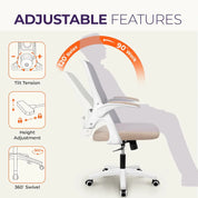 Lumbar Back Support Flip-up Padded Armrest Office Chair