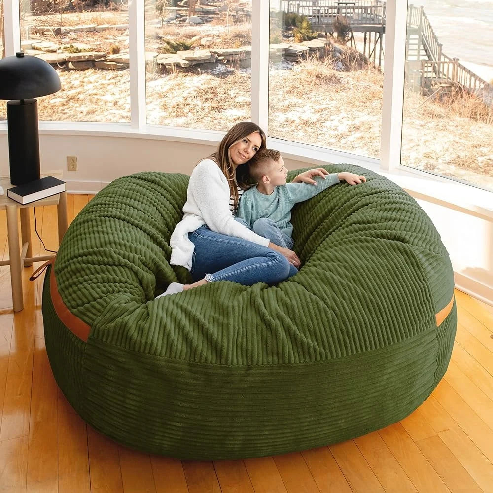 XXL Foam Filled Bean Bag Chair Removable Cover Cozy Plush Comfortable Furniture Home Indoor Relaxation Leisure Activities