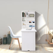 Modern Wall Mounted Folding Desk for Home Office with Storage