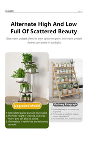 Plant Stand and Flower Stand Storage Shelf 4/5/6 Tier Flower Shelf Planter Rack Storage Organizer Display Indoor Garden Balcony