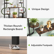 8-Tier Metal Plant Shelf for Multiple Plants, Round & Square Boards