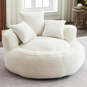 Giant Bean Bag Couch Chairs for Adults, Oversized Lazy Sofa with Memory Foam Filling and 3 Pillows, Soft Chenille Bean Bag Couch