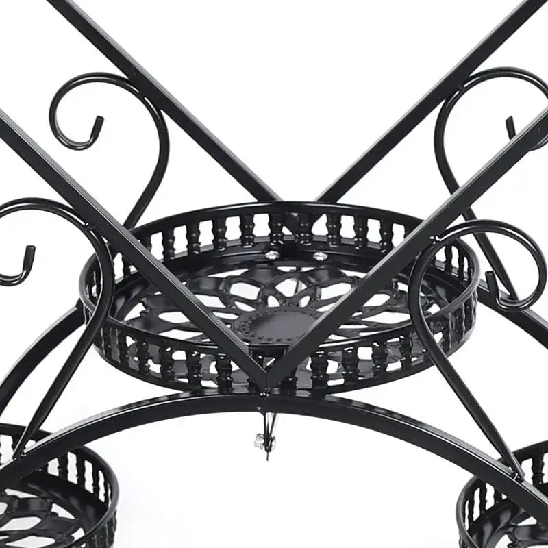 Smartspace™ 6-Tier Metal Plant Stand with Wheels – Rolling Plant Display Rack
