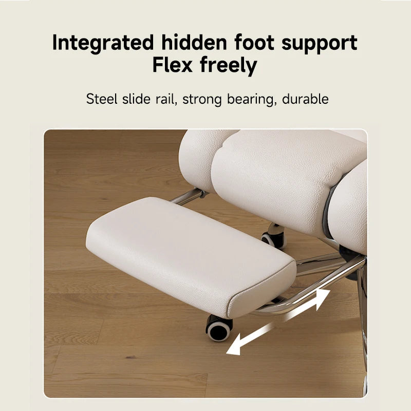 Ergonomic Executive Reclining Office Chair with Footrest Lumbar Support