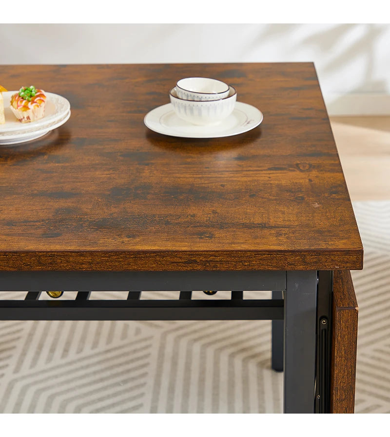 Vintage Folding Dining Table, 1.2 inches  "thick Table Top For Dining Room, Living Room, 63.2" L X 35.5 "w X 30.5" H