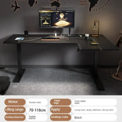Luxury Corner Lift Computer Desks Home Office Furniture Designer L-shaped Wood Gaming Table Bedroom Student Dormitory Study Desk