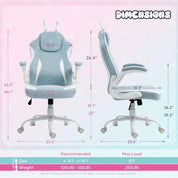 Ergonomic Gaming Chair with Removable Cute Bunny Ears