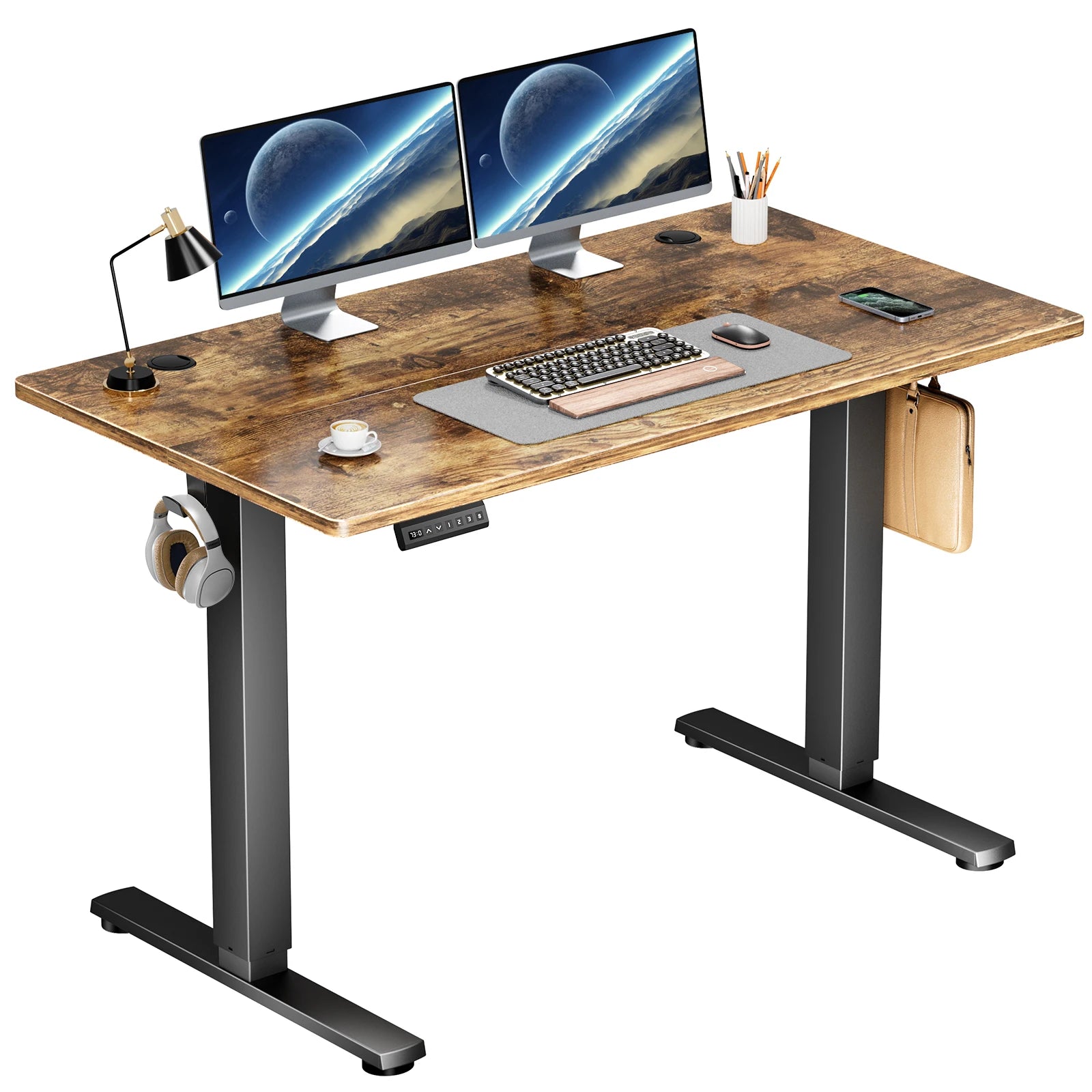 SmartHealth™ 40" x 24" Electric Standing Desk – Height Adjustable Sit-Stand Computer Workstation