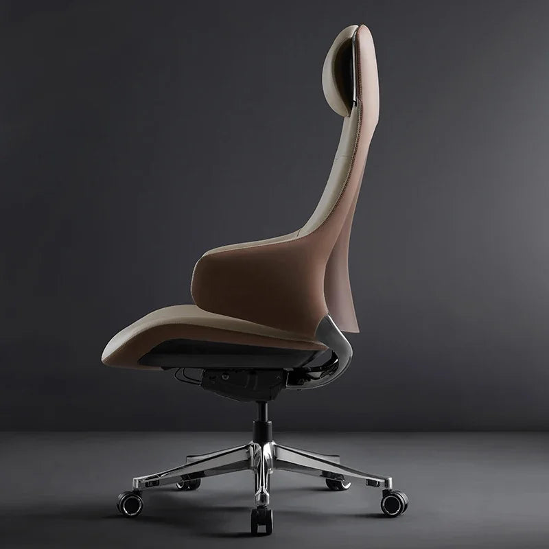 Nordic Leather Modern Ergonomic Office Chair