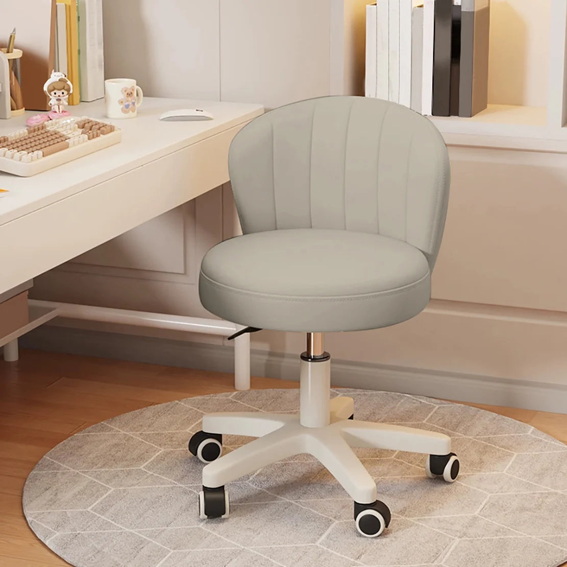 Small Round Rolling Armless Comfy Office Chair