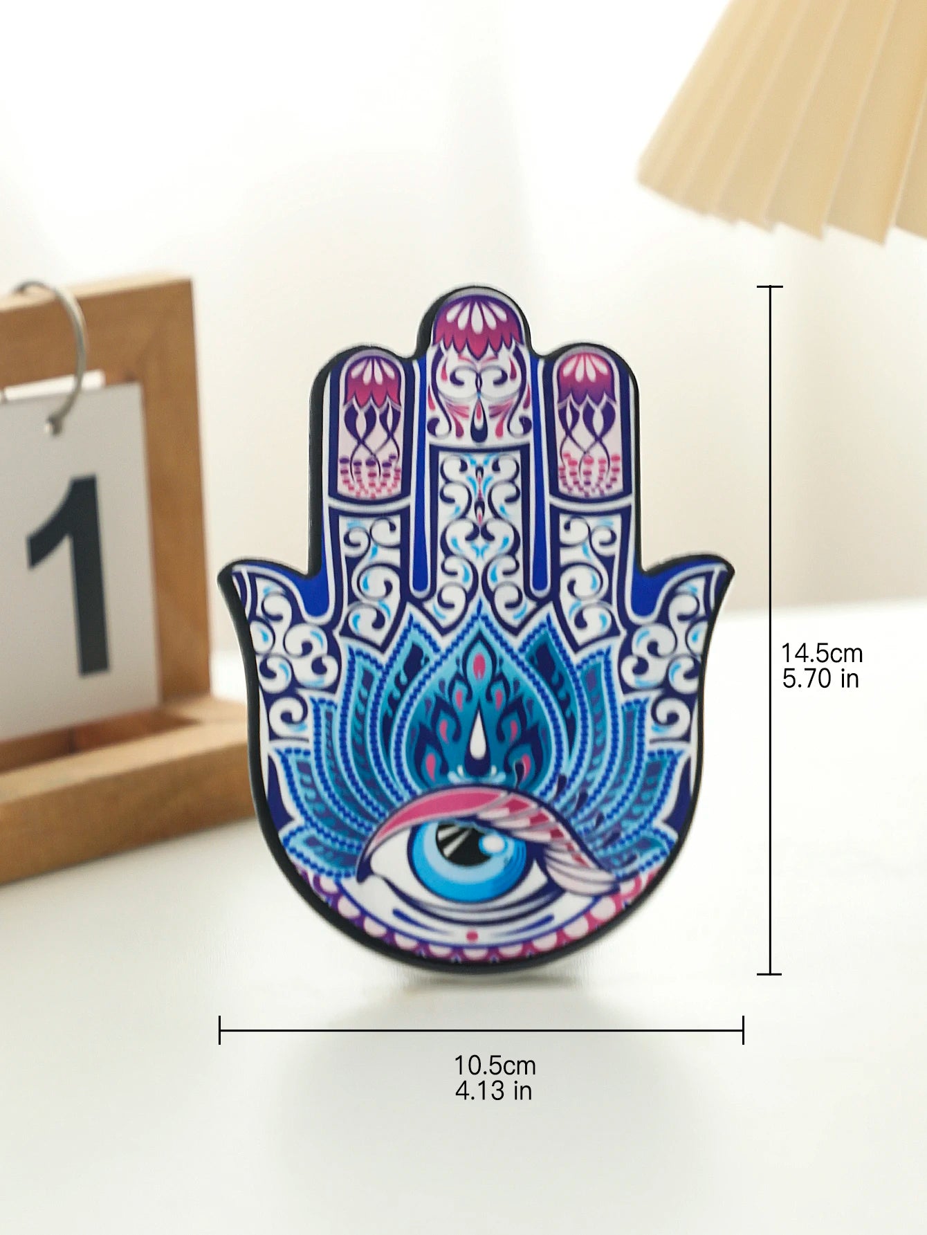 Evil Eye Hamsa Hand Ceramic Desk Ornament