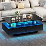 FurnishSpot SpaceSmart™ LED Coffee Table with Hidden Storage