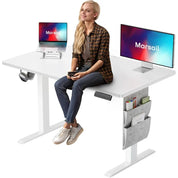 Marsail Standing Desk Adjustable Height Home Office Desk,‎48x24 Electric Standing Desk, Stand up Desk with Storage Bag