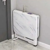 Foldable Modern Kitchen Retractable Rectangular Dining Table