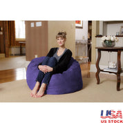 Memory Foam Bean Bag Chair Lounger with Microsuede Cover Kids and Teens Comfortable Gaming Furniture Bedroom Basement Dorm Room