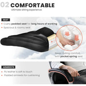 Ergonomic High Back Office Chair with Cushion Lumbar Support