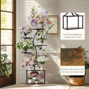 Heavy Duty Display Rack Plant Stand Corner Flower Holder for Living Room, Patio