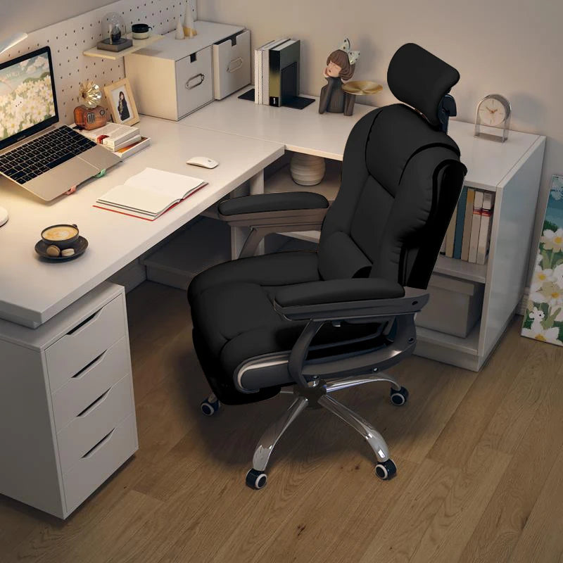 Ergonomic Executive Reclining Office Chair with Footrest Lumbar Support