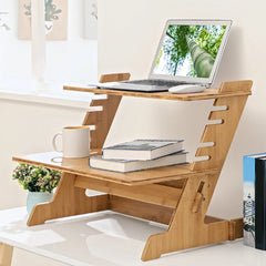Extra Wide Standing Desk Converter, Height-Adjustable Sit-Stand, Table Laptop Tray, Worktop Station, Riser for Keyboard Monitor