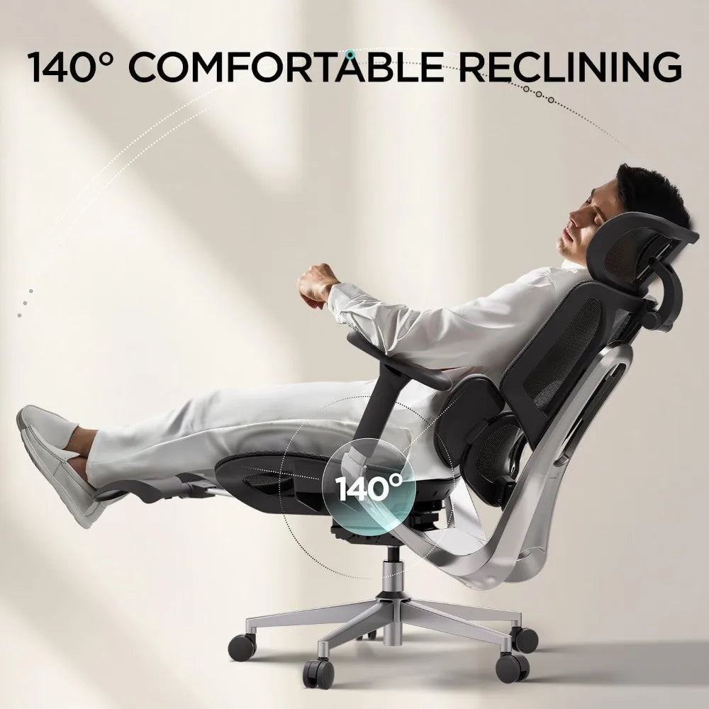 Big and Tall Ergonomic Office Chair with 3-Zone Dynamic Lumbar Support