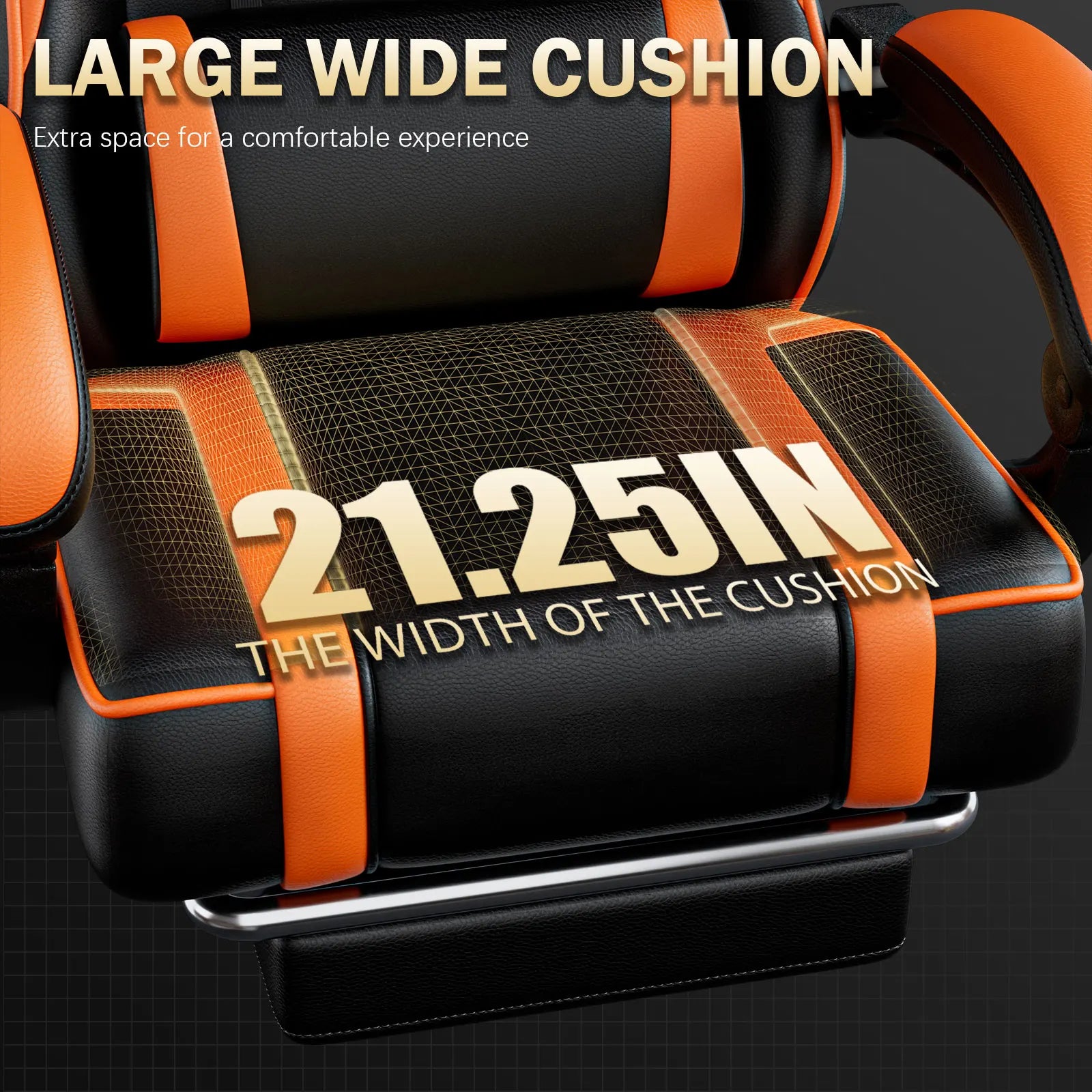 Ergonomic Video Game Chair with Footrest and Lumbar Support