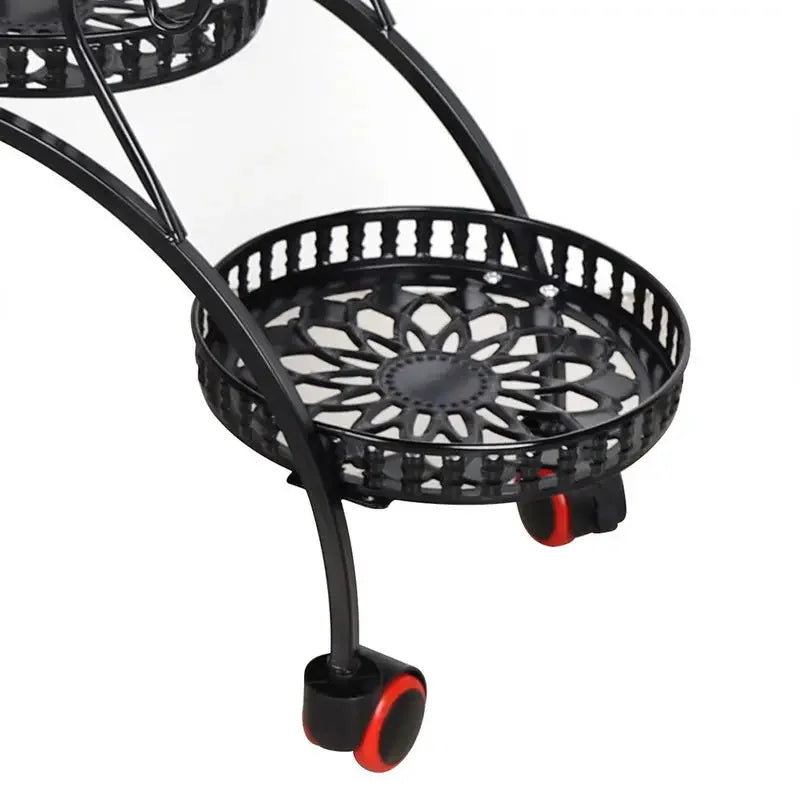 Smartspace™ 6-Tier Metal Plant Stand with Wheels – Rolling Plant Display Rack