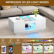 Coffee Table Upscale Large Living Room Table Remote Control