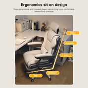 Ergonomic Executive Reclining Office Chair with Footrest Lumbar Support