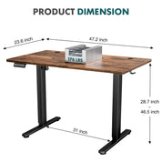 SmartHealth™ Ergonomic Electric Standing Desk – Height Adjustable Computer Desk for Home Office & Gaming