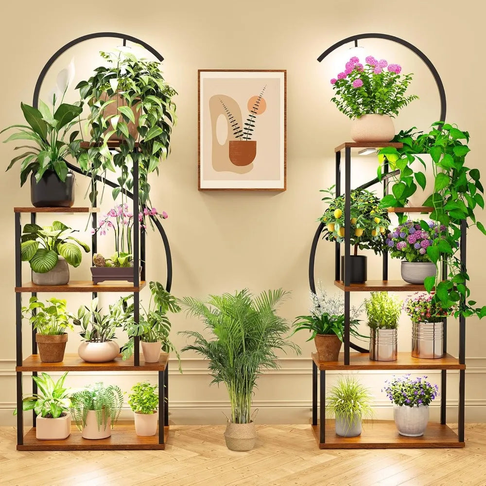 Plant Stand Indoor with Grow Lights, Large Plant Stands for Indoor Plants Multiple, 67" Tall Plant Shelf Indoor, 10 Lights Tiere