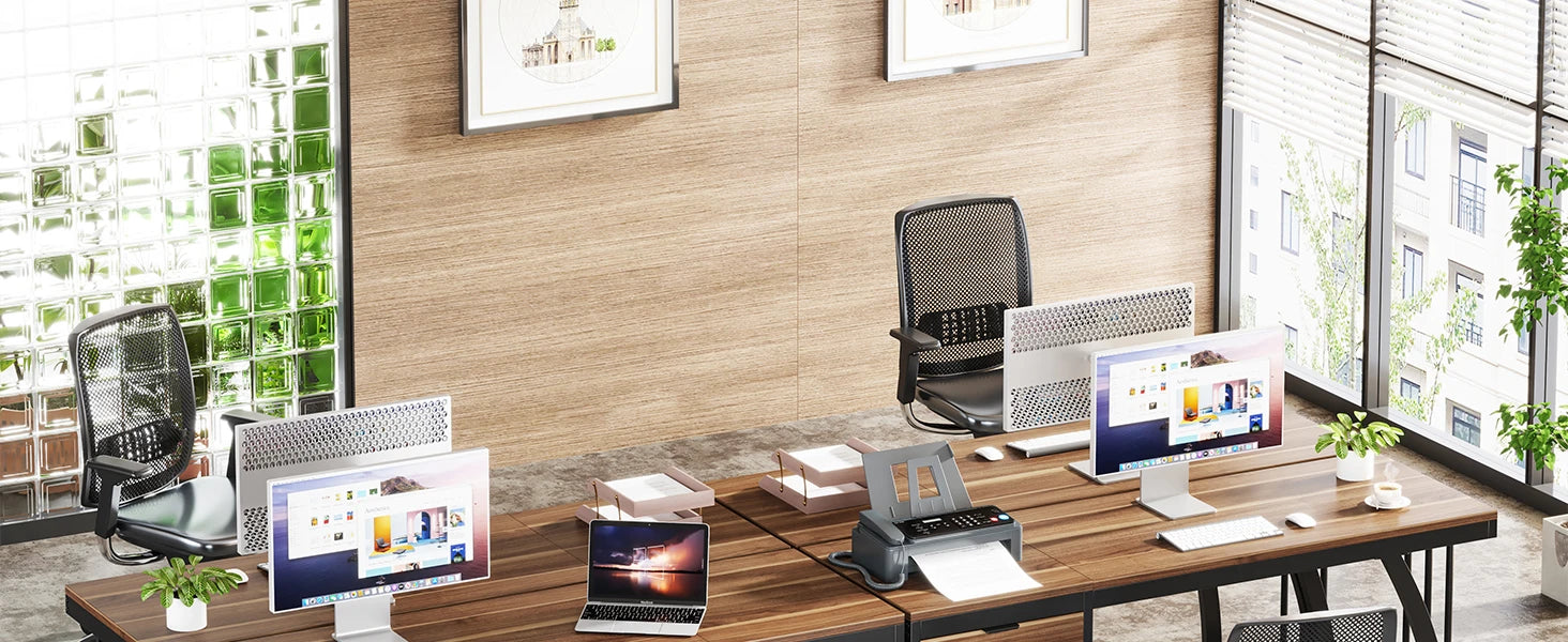 Computer Desk with 3 Drawers, 59-Inch PC Desk with Reversible Drawers, Industrial Study Writing Table Workstation with