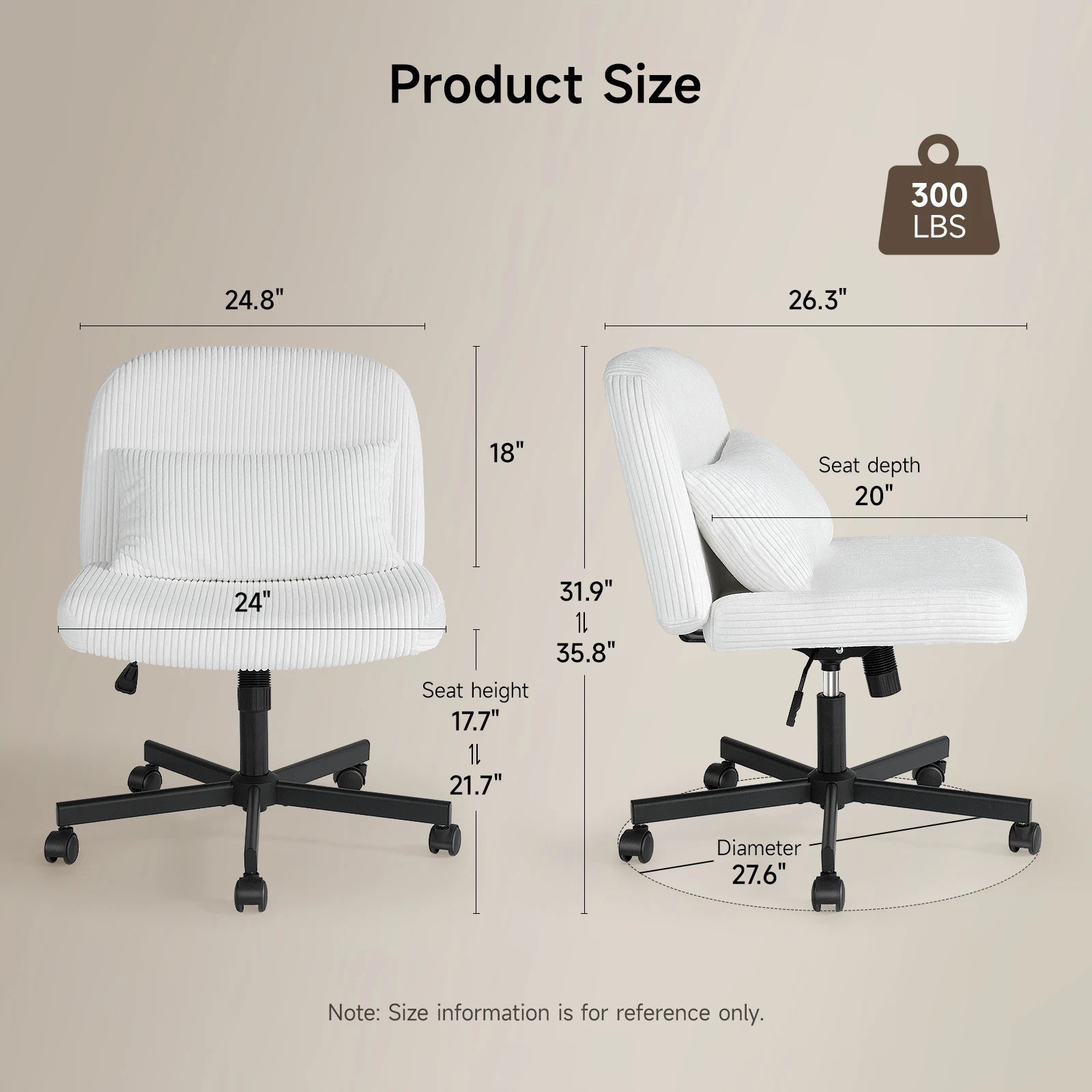 Cross Leg Office Chair w/ Double Layer Sponge Cushion