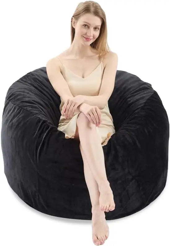 5FT Large Bean Bag，Bean Bag Chair with Filler Included，Memory Foam Bean Bag，Puff Chair，Living Room Furniture, Suitable