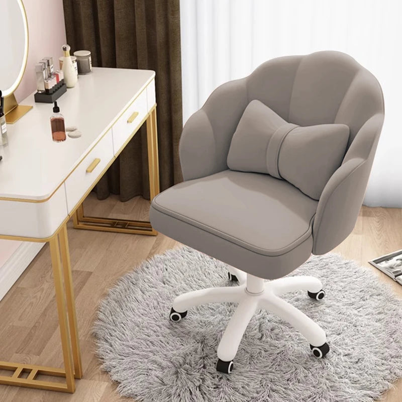 Cute Petal Desk Velvet Butterfly Chairs with Bow Cushion