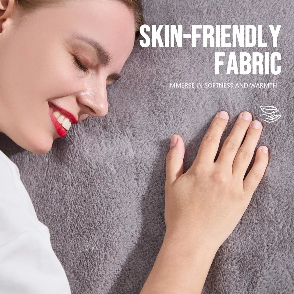 6ft Bean Bag Chairs for Adults Large Beanbag Chair with Plush Faux Fur Cover Big Bean Bag Chair for Living Room Bedroo