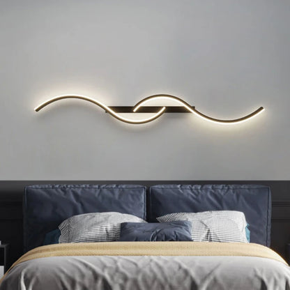 Modern LED Wall Lamp Minimalist Led Light Bedroom Bedside Long Strip Wall Sconces Living Room Sofa Home Indoor Lighting Fixture