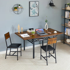 Vintage Folding Dining Table, 1.2 inches  "thick Table Top For Dining Room, Living Room, 63.2" L X 35.5 "w X 30.5" H