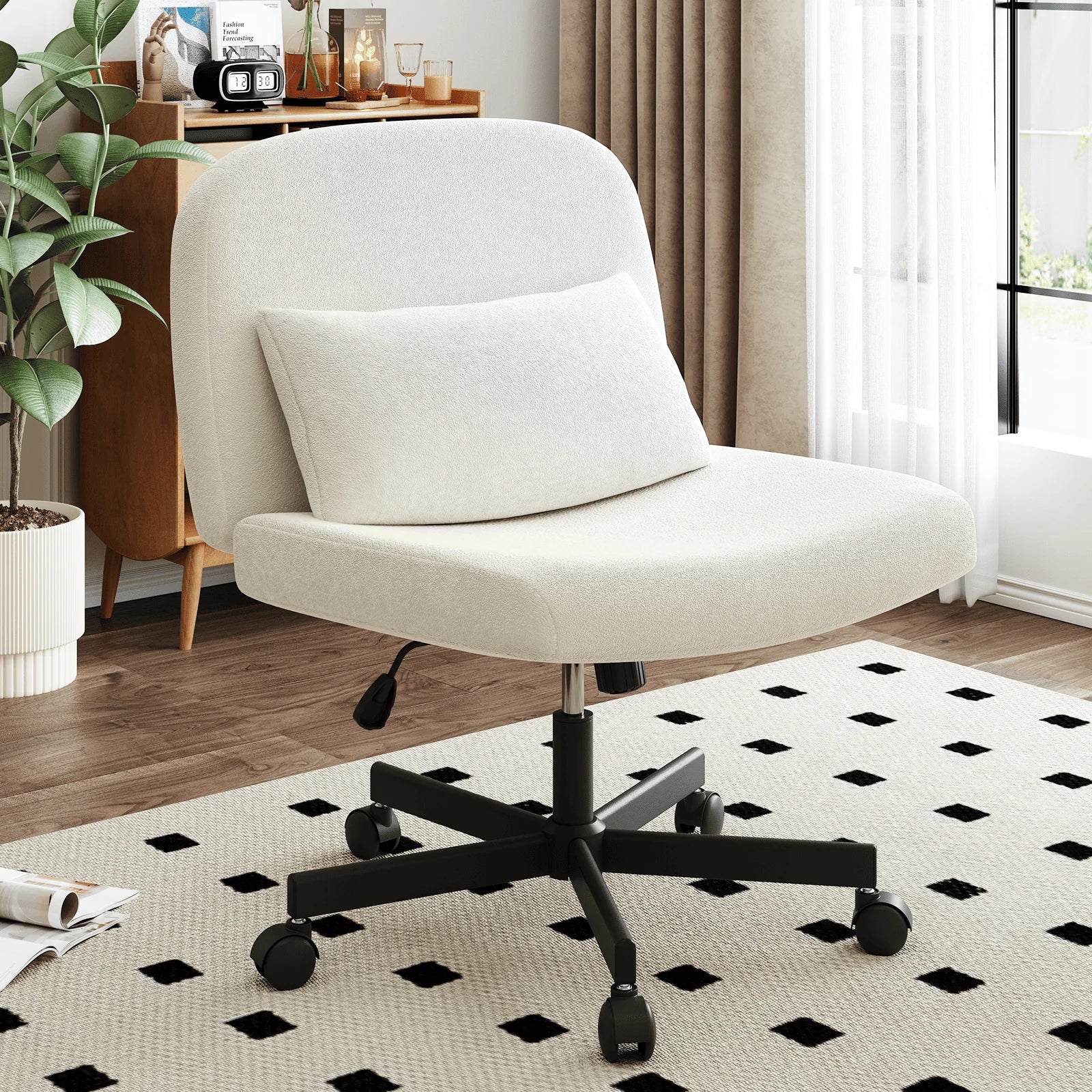 Cross Leg Office Chair w/ Double Layer Sponge Cushion