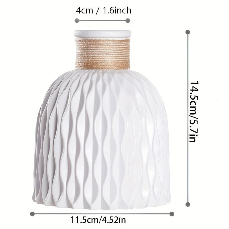 1PC Water Ripple Plastic Vase Wave Flower Pot Arrangement Modern Nordic Style Home Living Room Desktop Decoration Ornament