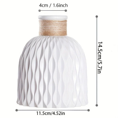 1PC Water Ripple Plastic Vase Wave Flower Pot Arrangement Modern Nordic Style Home Living Room Desktop Decoration Ornament