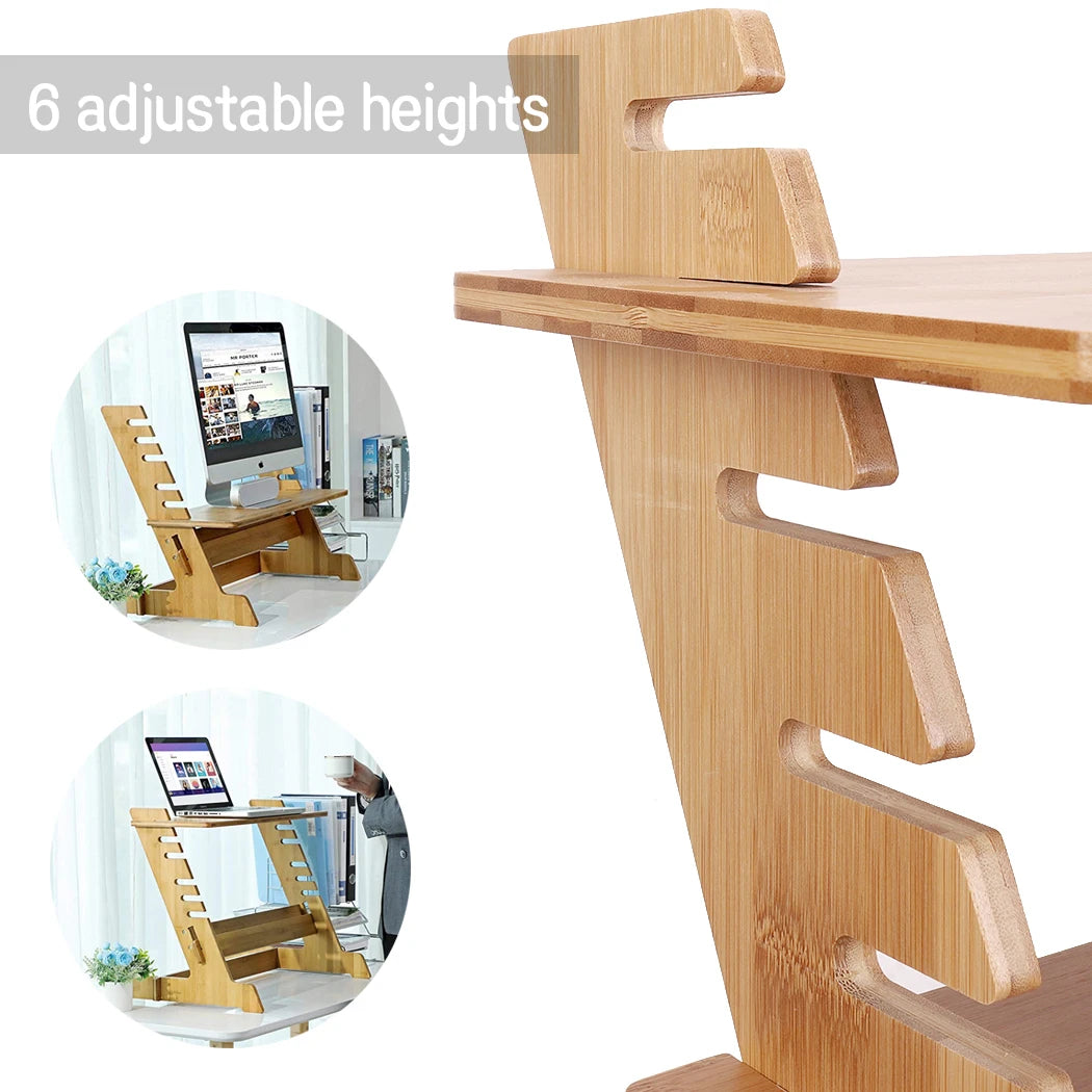 Extra Wide Standing Desk Converter, Height-Adjustable Sit-Stand, Table Laptop Tray, Worktop Station, Riser for Keyboard Monitor