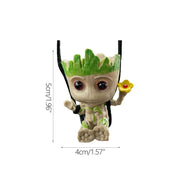 Fashion Handicrafts Anime Action Groot Character Multifunction Plants Flower Pot Pen Holder Storage Organizer Home Decor Crafts