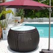 Restaurant Outdoor Wicker Dining Chair Table Set Garden Patio Set Outdoor Furniture Rattan