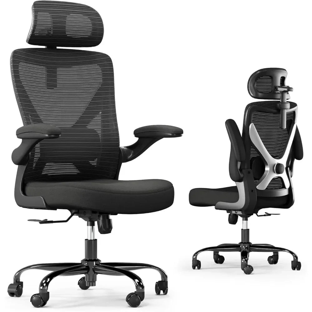 Ergonomic Mesh Office Chair w/ Lumbar Support, and Headrests
